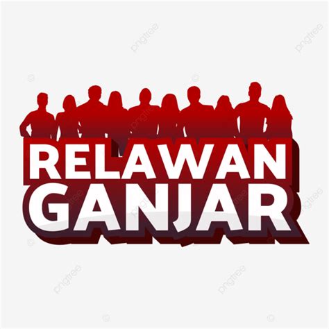 Ganjar Pranowo Volunteer Logo For Presidential Election Red Color