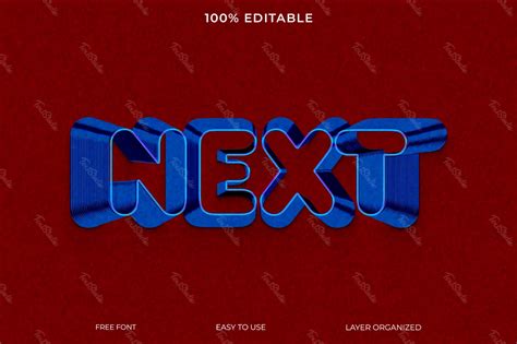 Next Font Style Text Effect | Free Photoshop PSD File