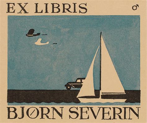 Art exlibris net exlibris by Albert Jaern for Bjørn Severin