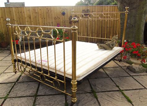 Victorian Brass Antique Bed Rare Olympic Queen Size La124446