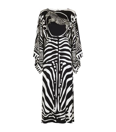 Womens Dolce And Gabbana Multi Silk Blend Zebra Print Dress Harrods