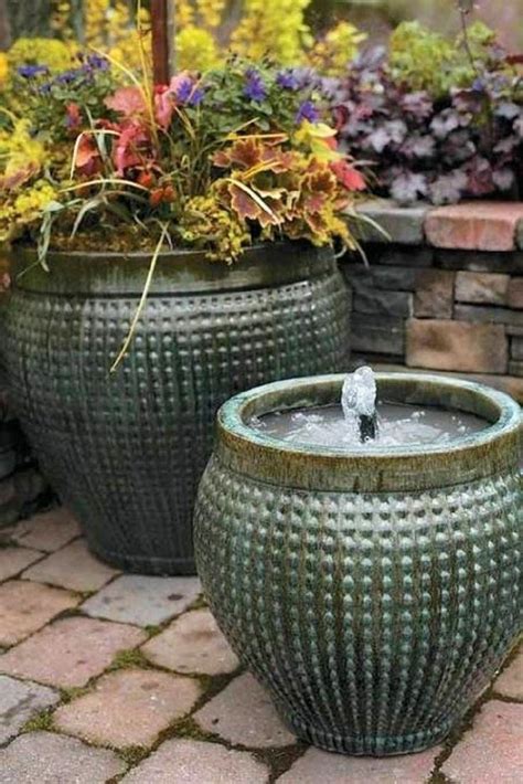 DIY Fountain In A Pot Diy Fountain Garden Fountains Outdoor Gardens