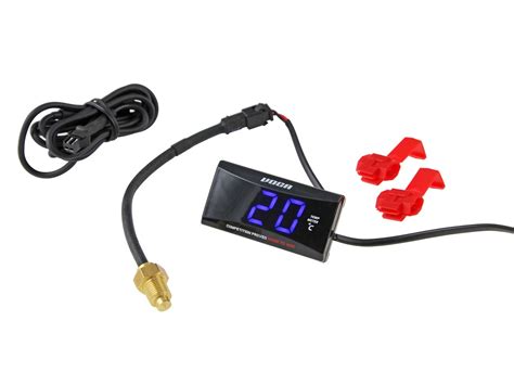 Temperatuurdisplay VOCA Racing TEMP METER 0 120º C blauw EZrider nl