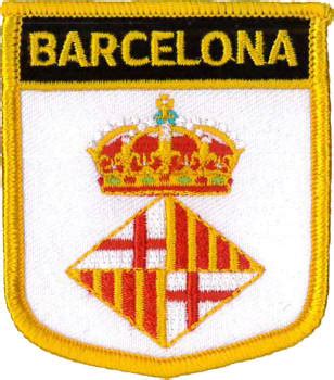 Barcelona City Shield Embroidered Patch 7cm x 6cm