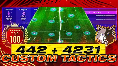 BEST NEW PATCH FIFA 21 442 AND 4231 CUSTOM TACTICS FIFA 21 ULTIMATE