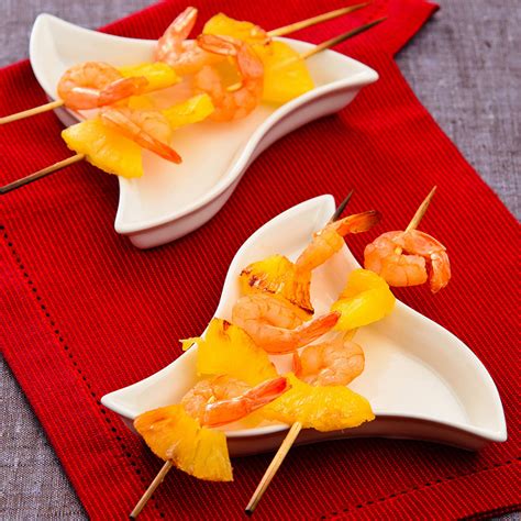 Recette Brochettes de crevettes à lananas facile rapide