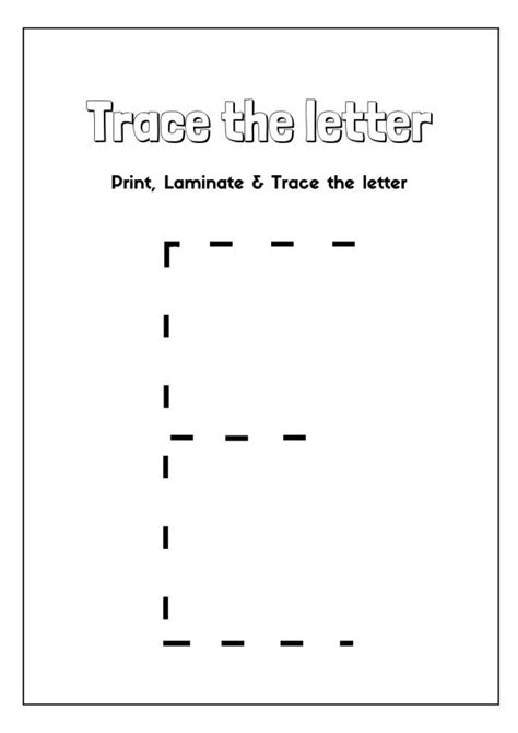 Free Letter E Dot Worksheets Printable Pdf