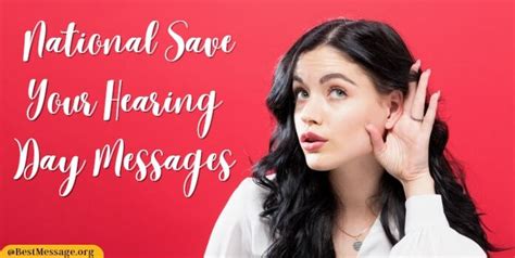 National Save Your Hearing Day Facebook Status Wishes Messages Save