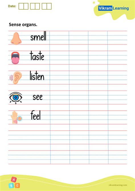 Download Sense Organs Worksheets