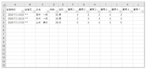 Excel ＜無料テンプレート＞自動集計アンケート1（動画あり）｜excel屋（エクセルや）