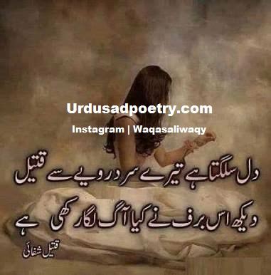 Dil Sulagta Hai Tery Sard Rawaiye Se Qateel Urdu Poetry Urdu Shayari