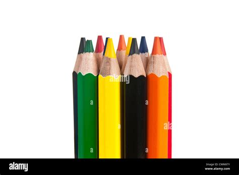 Color Pencils Isolated On White Background Stock Photo Alamy