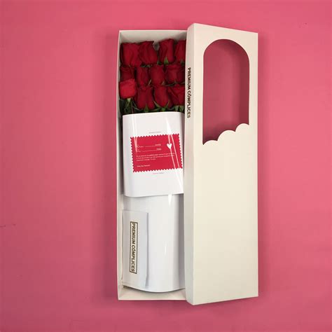 Caja Premium Larga X De Rosas Premium Florister A C Mplices