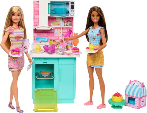 Barbie Celebration Fun Baking And Kitchen With Dolls Playset Multicolor