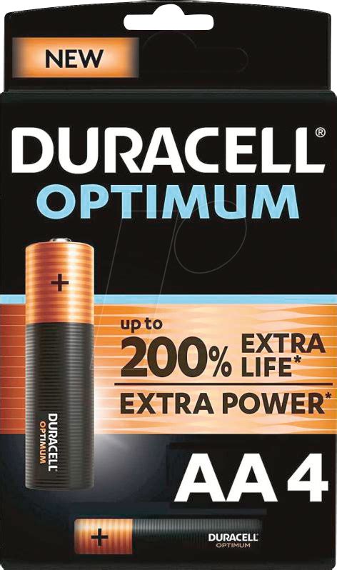 Dura Opt Aa4 Duracell Optimum Alkaline Batterie Aa Mignon 4er