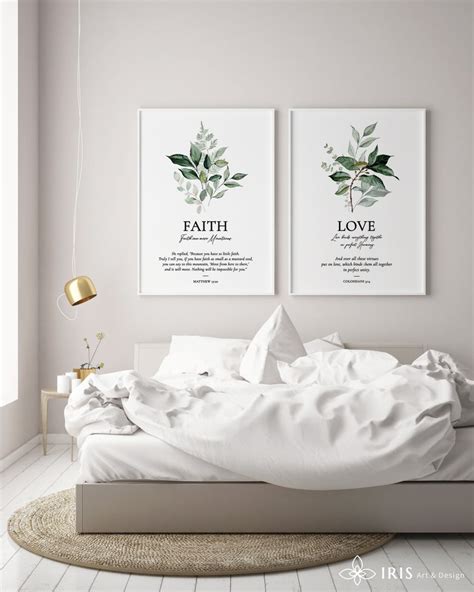 Faith Hope Love Bible Verse Wall Art Set, Faith Hope Love Prints Set of ...