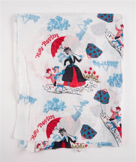 1964 Mary Poppins Printed Cotton Fabric Id Febdisneyana21565 Van