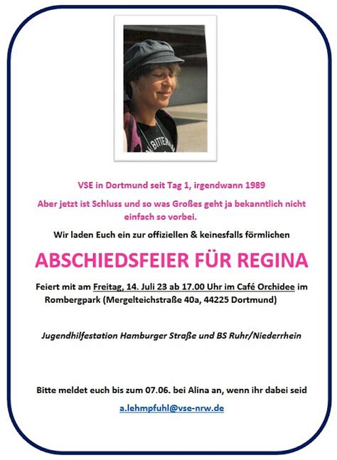 Abschied Von Regina Dirks