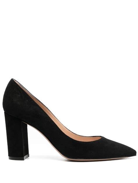 Gianvito Rossi Piper 85mm Suede Pumps Black FARFETCH