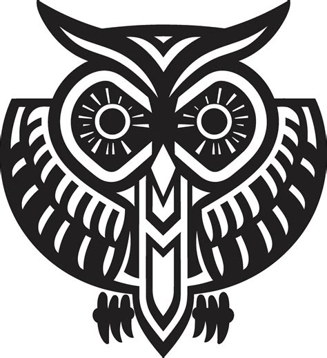 Owl Mascot Logo Inspiration Midnight Guardian Owl 32755392 Vector Art