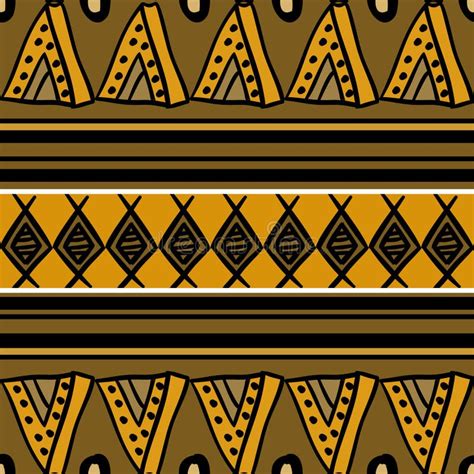 Vetor Africano Do Teste Padr O O Desenho Tnico Tribal Tirado M O