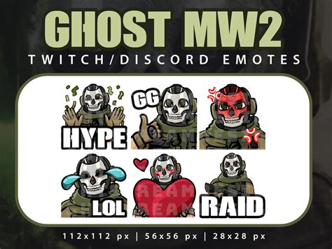 Emoticonos De Twitch Discord Ghost Mw Cod Call Duty Gr Ficos De