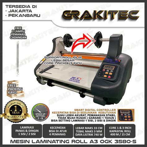 Jual Mesin Laminasi Laminating Roll A Hot Roll Laminator Ogk