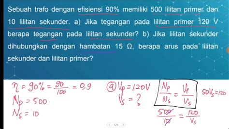 Tegangan Sekunder Arus Primer Dan Arus Sekunder Pada Trafo Dengan