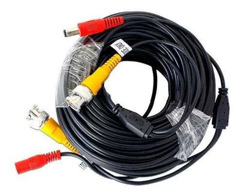 Cable siames coaxial 18 50m para camara cctv video voltaje en México