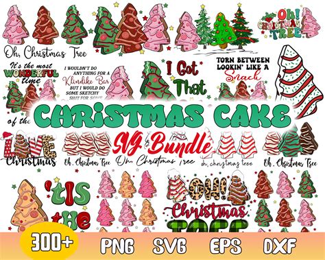 Christmas Tree Cake Bundle Svg Christmas Cake Svg Christma Inspire