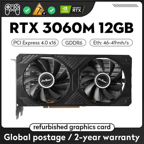 JIESHUO RTX3060M 12GB Non LHR Desktop Gaming PC Compute RTX3060