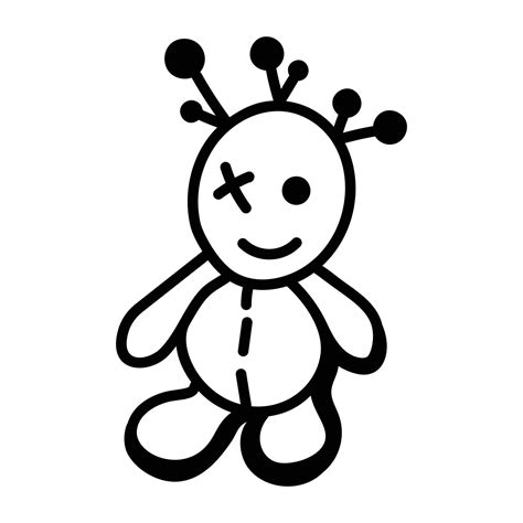 Get This Doodle Icon Of Voodoo Doll 12979412 Vector Art At Vecteezy