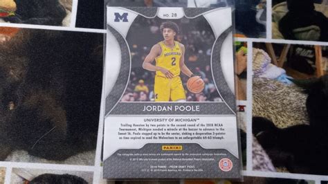 Jordan Poole 2019 20 Prizm Draft Picks Rookie Card RC 28 Warriors