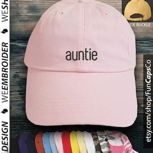 AUNTIE Hat Dad Style Hat Embroidered Hat Auntie Dad Capfun Etsy