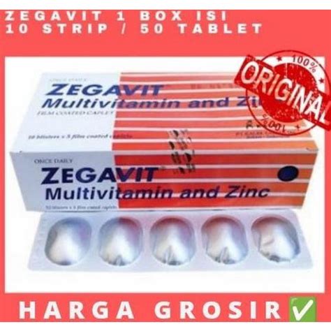 Jual Zegavit Multivitamin Dan Zink Box Isi Strip Tablet