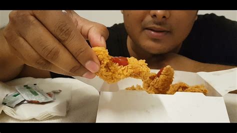 Asmr Kfc Chicken Hot Crispy And Boneless Strips Mukbang No Talking