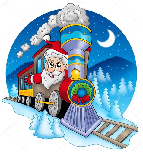 Santa Claus In Train — Stock Photo © Clairev 2942373