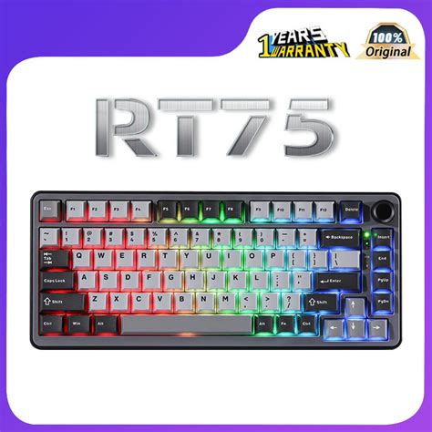 YUNZII RT75 Wired Keyboard Sports Magnetic Switch Adjustable Key Path