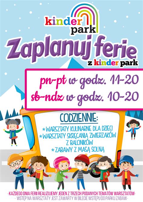 Ferie Kinder Park ul Polna 148 Toruń T 518 955 332 biuro