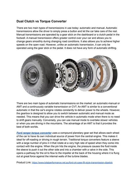 Dual Clutch VS Torque Converter by total performance - Issuu