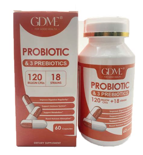 GDME Probiotics For Adult Women 60 Capsules Food Supplement Digestive