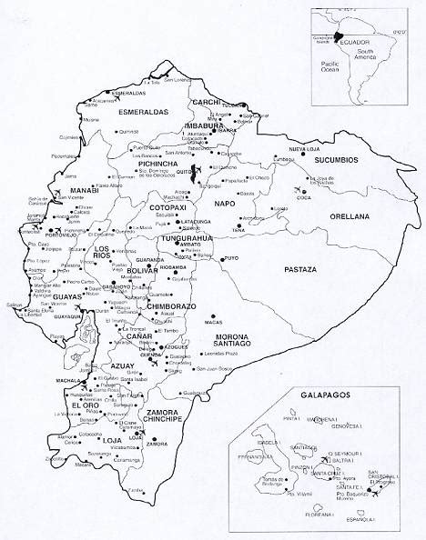 Mapa Del Ecuador Con Nombres Provincias Y Capitales 【para Descargar E Imprimir】