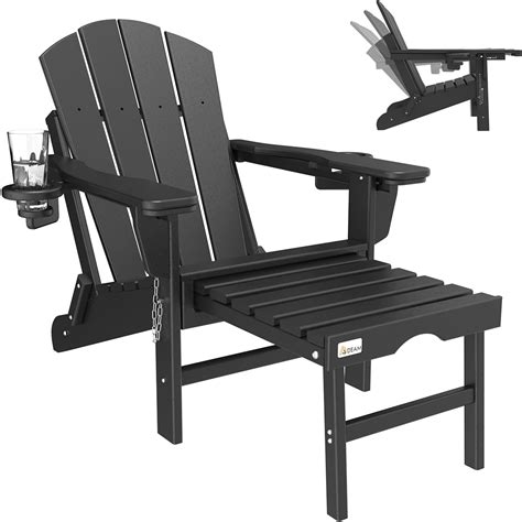 Amazon Ecoleben Adjustable Backrest Folding Adirondack Chair With