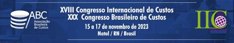 XXX Congresso Brasileiro De Custos E XVIII Congresso Internacional De