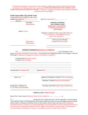 Fillable Online Nycourts Civil Court Of The City Of New York New York