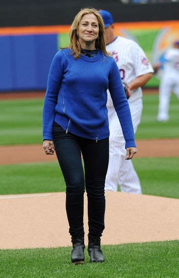 Edie Falco Throws Out First Pitch Editorial Stock Photo Stock Image