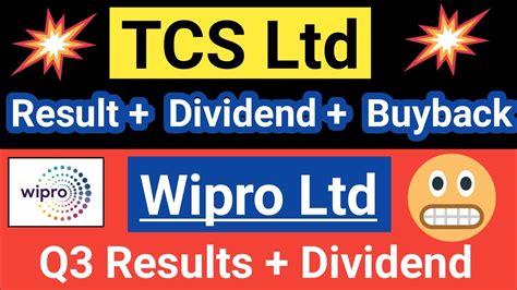 Tcs Q3 Results Dividend Buyback 💥💥wipro Q3 Results Dividend💥💥in