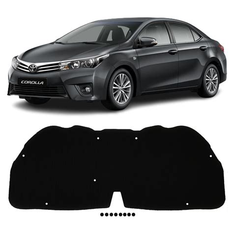 Forro Manta Capô Toyota Corolla 2015 a 2019 Autoadesivo Presilhas