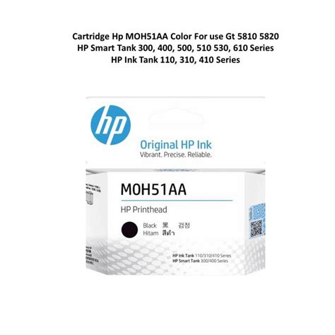 Cartridge Hp MOH51AA dan MOH50AA Color For use Gt 58 | Lazada Indonesia