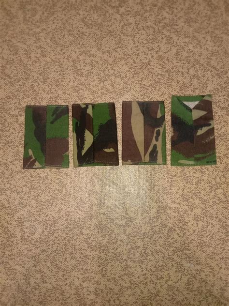 British Army Military Surplus Set Of 4 Rank Slides Epaulettes Dpm Camo Etsy